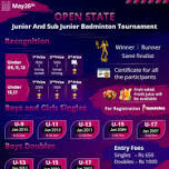 OPEN STATE JUNIOR AND SUB JUNIOR BADMINTON TOURNAMENT