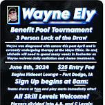 Wayne Ely Benefit Pool Tournament