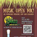 Open Mic at Yahso Jamaican Grille, Keene NH