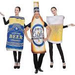 Funny Adult Beer Costume Unisex Sponge Whisky Rum Bottle Beer Bottle Can Jumpsuits Halloween Costumes Beer Festival