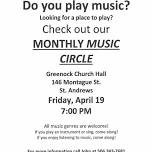 Monthly Music Circle – Greenock Church Hall