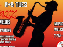 Fayetteville Tues R&B & Weds Jazz! Jams! Musicians Welcome! Frozen Rooster $5.00
