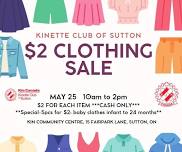 $2 Kinette Club of Sutton Clothing Sale