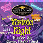 TRIVIA NIGHT AT AUB’S LOUNGE!!!