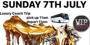 All WHITE COCO DAY PARTY VIP STUSH COACH TRIP