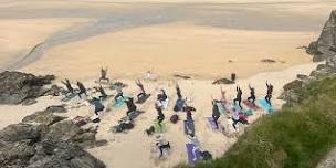 Beach Yoga Fun