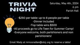 Parish Trivia Night!