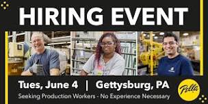 Pella Gettysburg Hiring Event