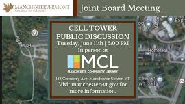 Town of Manchester Joint Board Meeting for Cell Tower Discussion