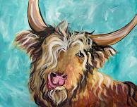 Wine Down Wednesday - Includes 1 Drink! Highland Cow - Paint & Sip Class