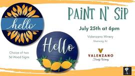 Paint ‘N Sip at Valenzano Winery