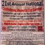 21st Annual National Confederate Memorial Day Service