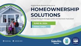 Homeownership Solutions Virtal Meeting for Mortgage Lenders & Real Estate Professionals