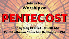 Worship on Pentecost Sunday