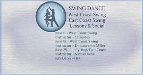 Lindy-Hop/East Coast Swing- Lesson by Nathan Rose- Social Dance to Follow - Tuesday, June 25, 2024