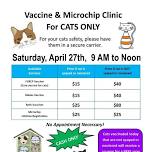 Vaccine/Microchip Clinic for Cats