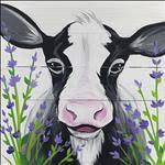 Happy Cow with Lavender