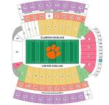 Clemson Stadium Seating Map. Section T at Memorial Stadium.