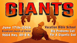 Vacatiion Bible School - Giants, Big Problems Call For A Gigantic God