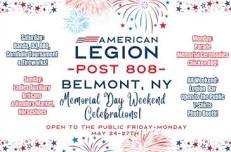 Expanded Memorial Day Weekend Celebrations at the Belmont Legion Post 808