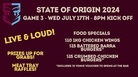 STATE OF ORIGIN | GAME 3 | @ The Graham Hotel