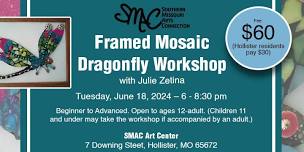 Framed Mosaic Dragonfly Workshop