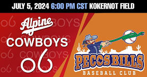 Alpine Cowboys vs Pecos Bills