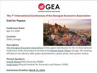 The 1st International Conference of the Georgian Economic Association