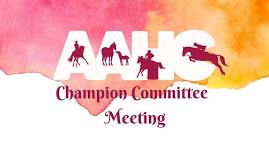 Champion Committee Meeting - Events