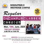 On Campus Regular Class for CSS 2025 Screening Test & Written Preparation at NOA Rawalpindi Westridge Campus CSS2025 Batch | 20% Discount