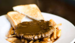 Hamburger Steak with Fries and Toast Special | Taco Tuesday