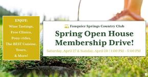 Spring Open House Membership Drive!