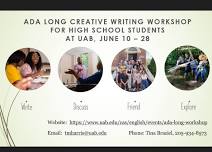 Ada Long Creative Writing Workshop for High School Students