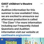 Summer program auditions for The SPONGEBOB MUSICAL