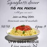 Spaghetti Dinner at VFW Red Hill