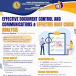 Elevate your management skills with our upcoming training on Effective Document Control and Root Cause Analysis