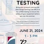 Pressure Canner Testing Event