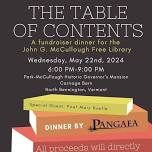 The Table of Contents Fundraiser Dinner