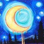 Adult Paint & Sip | Melting Moon Gold | Friday | May 17th 2024