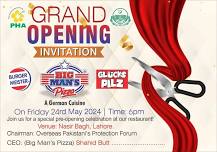 Bigman's Pizza Grand opening Invitation