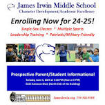 James Irwin Charter Middle School Tour and Information Meeting