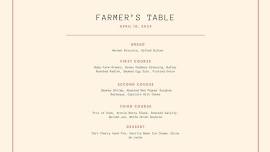 April's Framer's Table