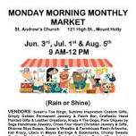 Monday Morning Monthly Market 2024-St. Andrews Episcopal Church Mount Holly