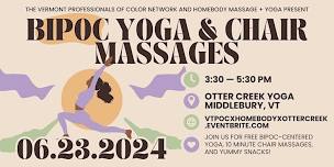 BIPOC Yoga + Chair Massages @ Otter Creek Yoga