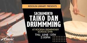 Sacramento Taiko Dan Drumming at the Rocklin Elementary School Gym