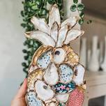 Decoupage Oyster Shell Pineapple #2