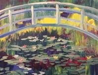 Paint Nite: Impressionist Monet Bridge Over Lilies