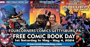 FREE COMIC BOOK DAY AT FOURCORNERS COMICS IN GETTYSBURG PA