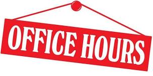 Office Hours 8am - 12.00noon