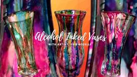 Alcohol Inked Vases @ Ceilidh & Moor Barn